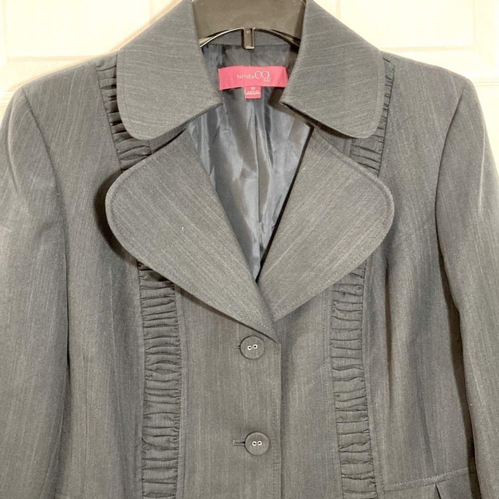 Nine &‎ Co. Blazer, Charcoal Grey, Size 10. EUC